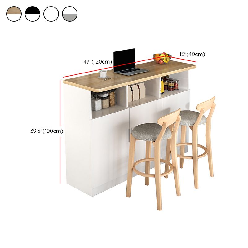 Table à manger de bar de style moderne Table de bar en bois rectangulaire pour la cuisine