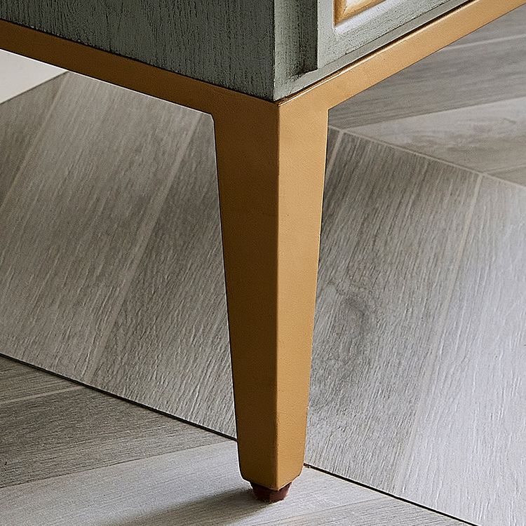 Boho houten bovenste kist met benen borst met laden voor slaapkamer