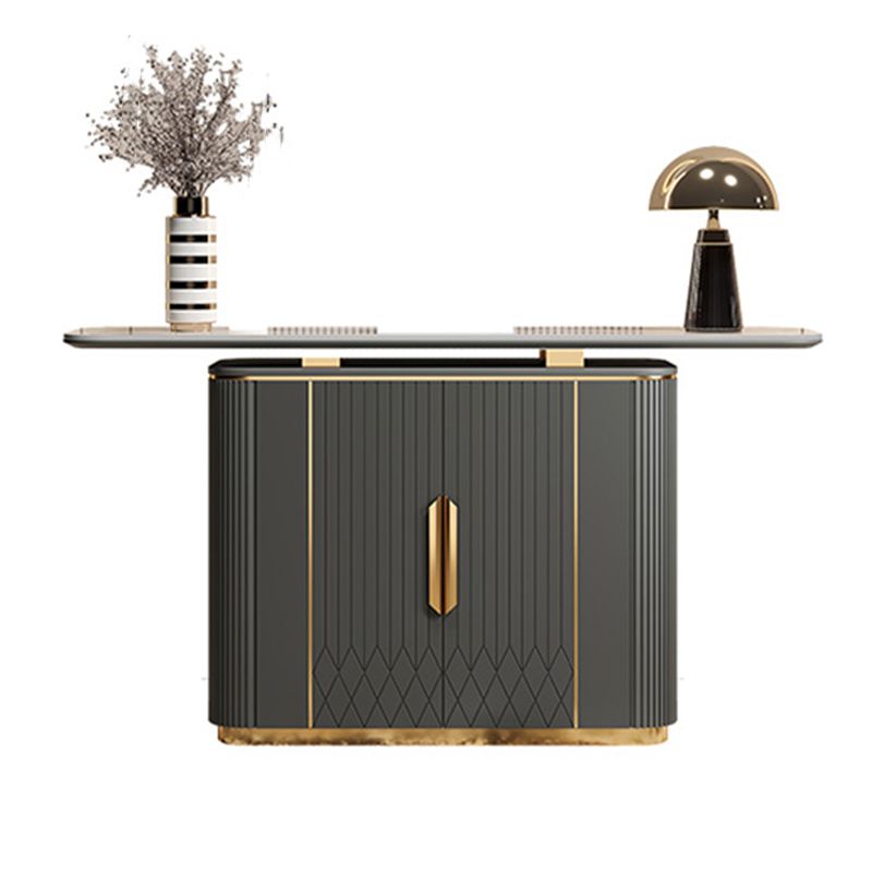 Glam Buffet Server ingegnerizzato in legno e credenza in pietra