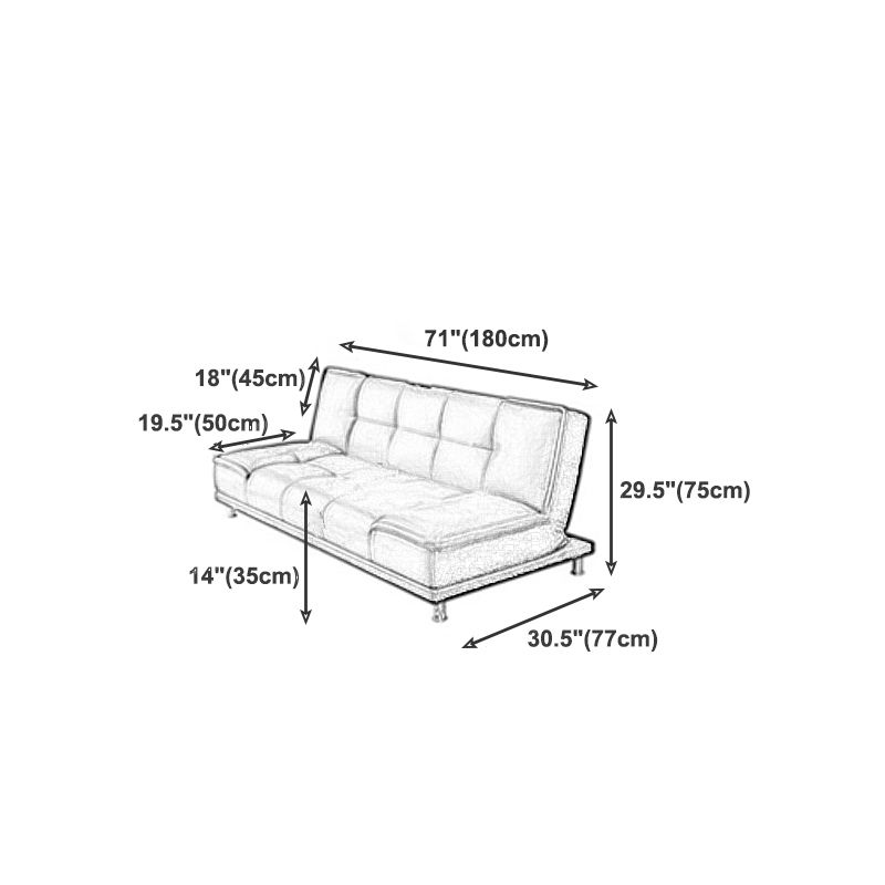 Contemporary Convertible Footrest Stool Sofa Bed with Biscuit Back Clearhalo 'furn' 'furn_sofas' 'Furniture' 'furniture_sofas' 'kitchen' 'kitchen_sofas' 'Living Room Furniture' 'Sofa' 'sofas' 1200x1200_ec29b449-fb55-470b-8c43-a3a2295da3ec