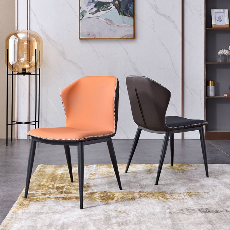 Modern Dining Chairs Faux Leather Side Chairs without Armrest for Dining Room Clearhalo 'Dining Chairs' 'Dining Tables & Seating' 'dining_chair' 'furn' 'furn_dining_chair' 'Furniture' 'furniture_dining_chair' 'Kitchen & Dining Furniture' 1200x1200_ec29b6ce-6ca1-4087-addb-b2ce96711427