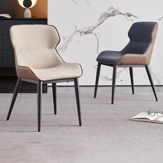 Modern Metal Indoor-Outdoor Chair Dining Room Wingback Parsons Armless Chair Clearhalo ' kitchen&dining_furn' 'Dining Chairs' 'Dining Tables & Seating' 'dining_chair' 'furn' 'furn_dining_chair' 'Furniture' 'furniture_dining_chair' 'Kitchen & Dining Furniture' 'kitchen' 1200x1200_ec2e3d91-9f94-419c-9a83-4f48e6428074