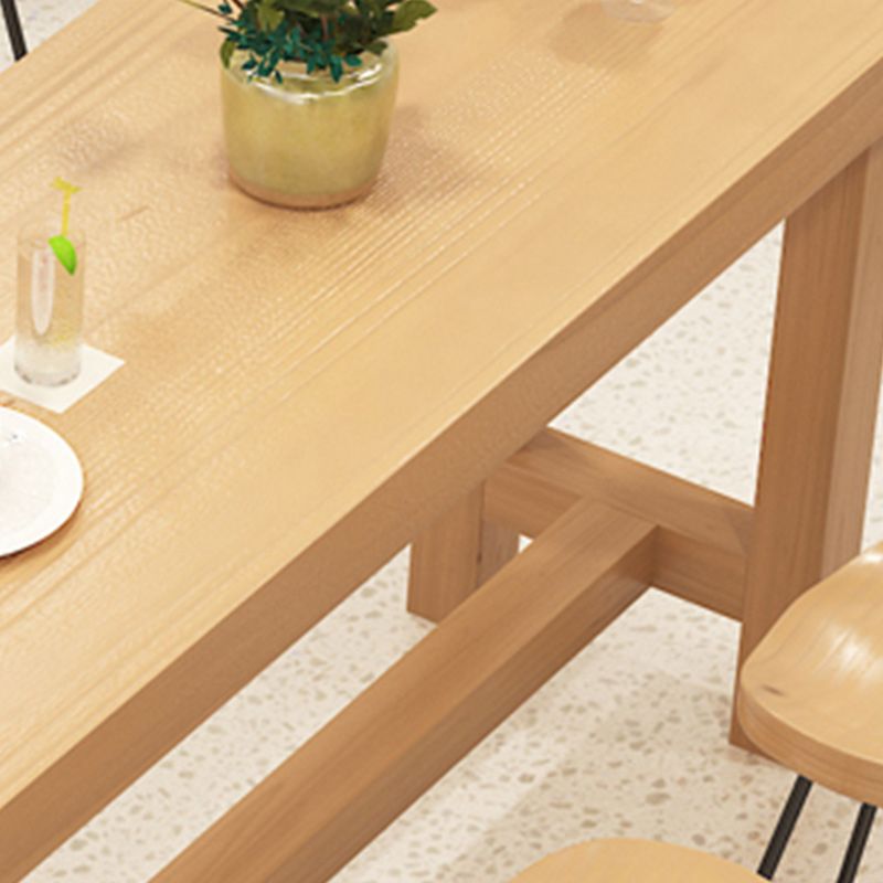 1/6/11 Pieces Modern Rectangle Pub Table Set Wooden Counter Table with Backless Stools Clearhalo 'Bar Furniture' 'furn' 'furn_home_bar_bar_sets' 'Furniture' 'Home Bars & Bar Sets' 'home_bar_bar_sets' 'Kitchen & Dining Furniture' 1200x1200_ec2f1496-187d-4219-96d0-2896a4e496f6