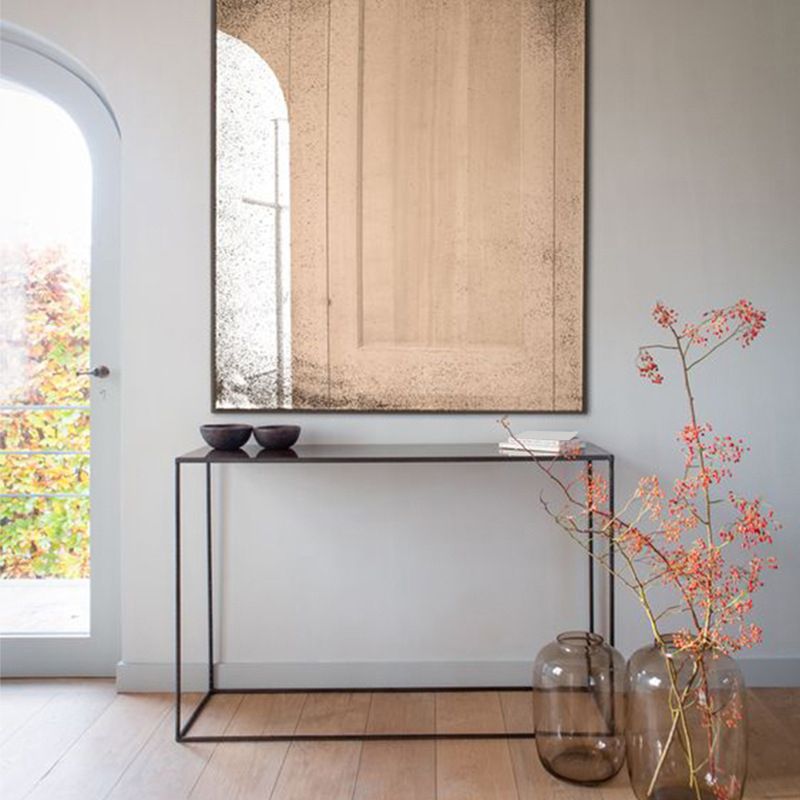 Tabla de consola contemporánea Tabla de consola de acabado antiguo en metal