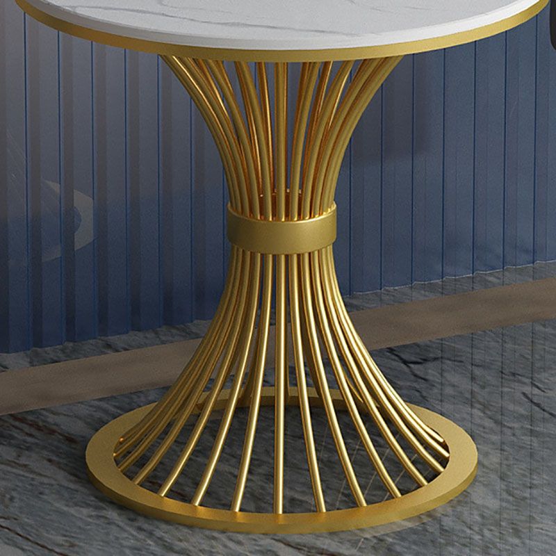 Modern Style Dining Table Sintered Stone Round Table for Dining Room Clearhalo 'Dining Tables & Seating' 'Dining Tables' 'dining_table' 'furn' 'furn_dining_table' 'Furniture' 'Kitchen & Dining Furniture' 1200x1200_ec305216-21ad-4281-9816-f1adbc18f6f9