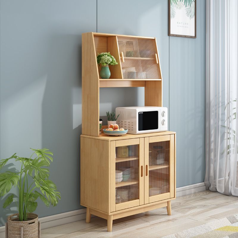 Rubber Wood Dining Server Contemporary Living Room Sideboard with Door Clearhalo 'buffet_sideboard' 'Buffets & Sideboards' 'furn' 'furn_buffet_sideboard' 'Furniture' 'Kitchen & Dining Furniture' 1200x1200_ec326244-e25c-4e87-9a2c-ca6dc92045a1