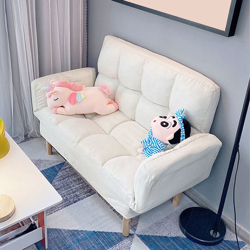 Scandinavian Cotton-Blend Sofa Convertible Tufted Sofa Bed with Pillows Clearhalo 'furn' 'furn_sofas' 'Furniture' 'furniture_sofas' 'Living Room Furniture' 'Sofa' 'sofas' 1200x1200_ec32cd80-7701-4165-ae40-7170d0f0c300