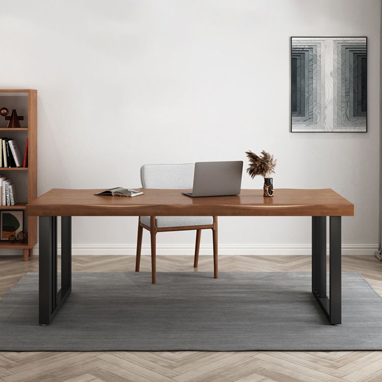 Sled Solid Wood Writing Desk Industrial Rectangular Office Desk Clearhalo 'furn' 'furn_office_desk' 'Furniture' 'Office Desks' 'Office Furniture' 'office_desk' 1200x1200_ec335c1d-b7dd-4e2b-8ff3-c494cd4dff44