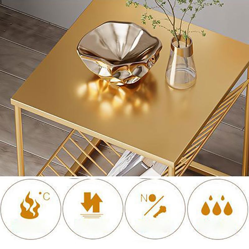 1 Shelf Metal Nightstand Industrial Open Storage Night Table ,17.7" Tall Clearhalo 'Bedroom Furniture' 'furn' 'furn_night_stand' 'Furniture' 'night_stand' 'Nightstands' 1200x1200_ec3457a4-afb3-46e0-a4a9-edbe3d4f75d7