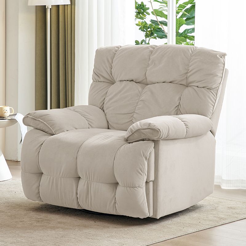 Solid Color Upholstered Standard Recliner Metal Frame Recliner Chair Clearhalo 'Chairs & Seating' 'furn' 'furn_recliners' 'Furniture' 'Living Room Furniture' 'Recliners' 1200x1200_ec3494a1-c93c-4086-bb4b-8a66b052a06a