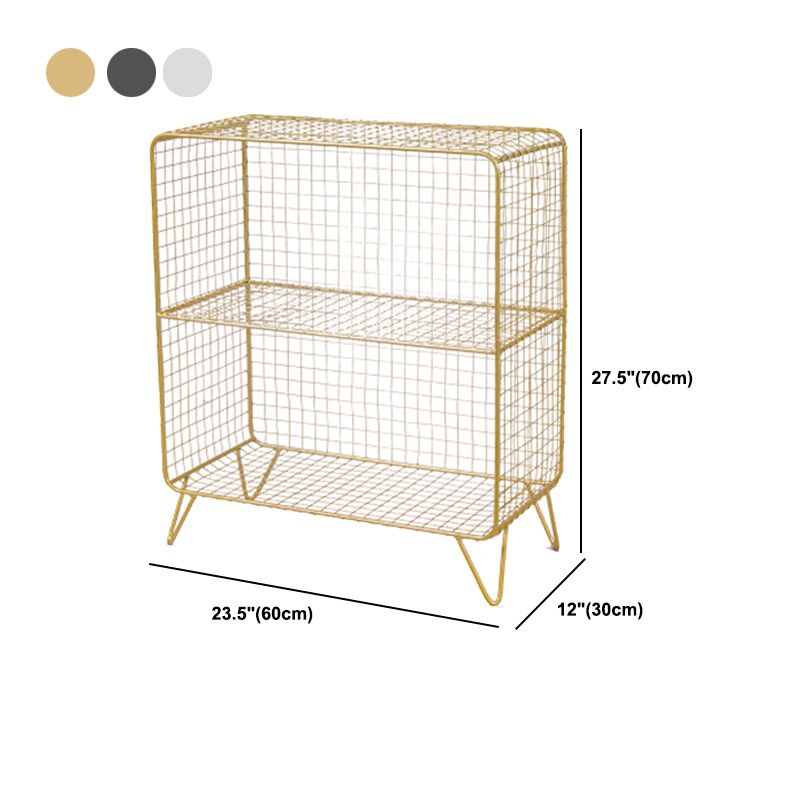 メタルベッドサイドキャビネットグラムアクセントテーブルベッドルーム用のナイトスタンド
