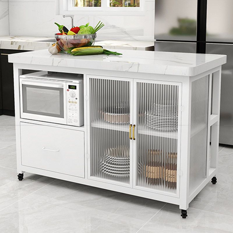 Tavolo da preparazione moderno rettangolare rotolamento della sala da pranzo in cucina