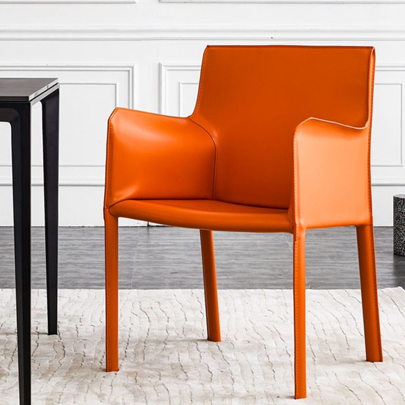 Faux Leder Essstühle gepolsterte moderne Essarmstuhl gepolstert