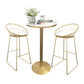 Mesa de pub estilo Glam, mesa de bar con pedestal redondo para uso en interiores