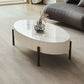 Glam Coffee Cocktail Table with Storage Drawer and 4 Iron Legs Clearhalo 'Coffee & Accent Tables' 'Coffee Tables' 'coffee_tables' 'furn' 'furn_coffee_tables' 'Furniture' 'Living Room Furniture' 1200x1200_ec393b36-fb21-4486-a55c-026fdd116ca9