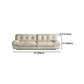 Modern Tufted Back Settee 31.49" High Armless Seating in Beige