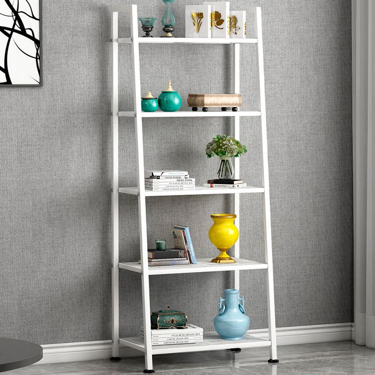 Modern Style Ladder Bookshelf Open Back Metal Bookcase for Home Clearhalo 'Bookcases' 'furn' 'furn_bookcases' 'Furniture' 'Office Furniture' 1200x1200_ec3a8686-cb6b-4a0a-9926-52275f0735f2