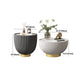 Stone Round Coffee Table Glam Pedestal Coffee Cocktail Table Set Clearhalo 'Coffee & Accent Tables' 'Coffee Tables' 'coffee_tables' 'furn' 'furn_coffee_tables' 'Furniture' 'Living Room Furniture' 1200x1200_ec3aac88-ec5e-4b70-985d-e8f95a0d0abe