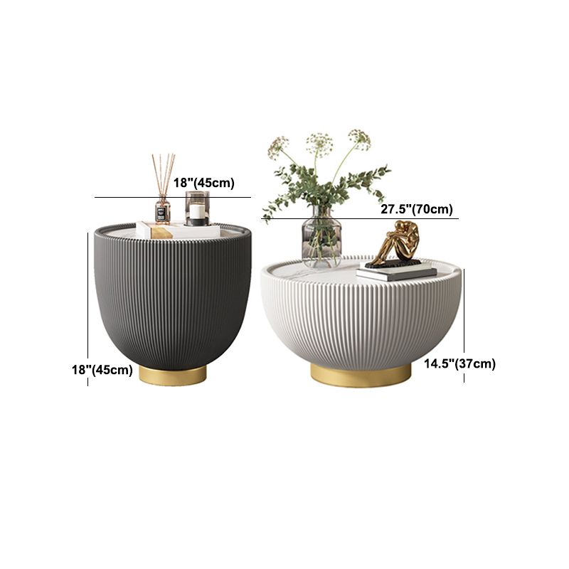 Stone Round Coffee Table Glam Pedestal Coffee Cocktail Table Set Clearhalo 'Coffee & Accent Tables' 'Coffee Tables' 'coffee_tables' 'furn' 'furn_coffee_tables' 'Furniture' 'Living Room Furniture' 1200x1200_ec3aac88-ec5e-4b70-985d-e8f95a0d0abe