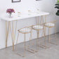 Rechteckiger Bartisch im Glam-Stil, Bartisch aus Holz mit 4 Beinen