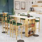 Industrial Rectangle Bar Height Table Double Pedestal Bar Table with Storage