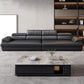 Genuine Leather Pillow Top Arm Sectional Sofa 27.56"H Cushion Back Sofa,Black Clearhalo 'furn' 'furn_sectionals' 'Furniture' 'furniture_sectionals' 'Living Room Furniture' 'Sectionals' 1200x1200_ec3d8e1e-0f21-4ea2-8341-1ab30f28600a