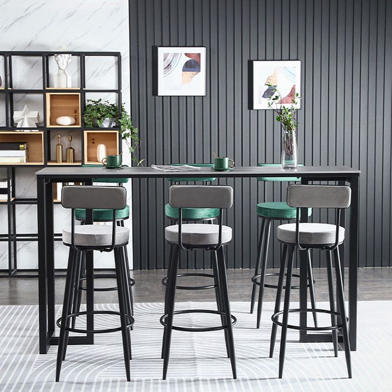 Industrial Bar Height Table Stone Top Bistro Table for Patio Use Clearhalo 'Bar Furniture' 'Bar Tables' 'bar_tables' 'furn' 'furn_bar_tables' 'Furniture' 'Kitchen & Dining Furniture' 1200x1200_ec3d90b0-60c3-45f5-aa37-388dfff8b186