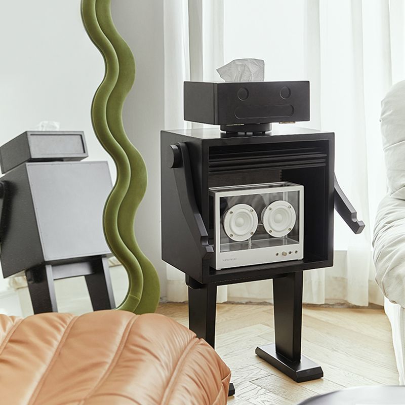 Display soggiorno contemporaneo in legno di pioppo con porta