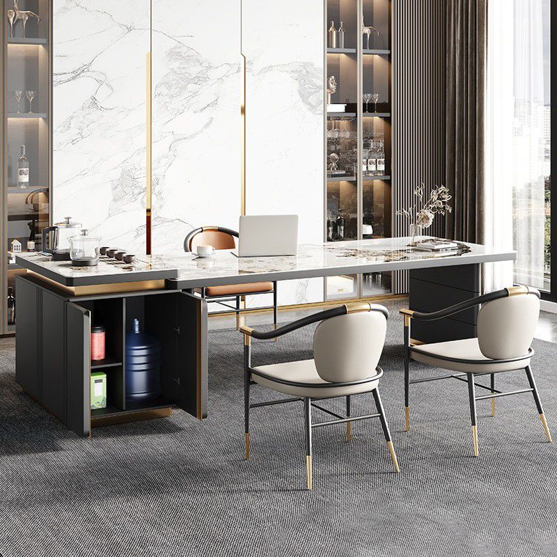 Modern Rectangle Dining Table Sintered Stone Dining Table without Cabinet for Kitchen Clearhalo ' dining_table' 'Dining Tables & Seating' 'Dining Tables' 'furn' 'furn_dining_table' 'Furniture' 'furniture_dining_table' 'Kitchen & Dining Furniture' 'kitchen&dining_furn' 'kitchen' 'kitchen_dining_table' 1200x1200_ec41c1b3-de1d-4ad9-a30c-d7c5199d290a