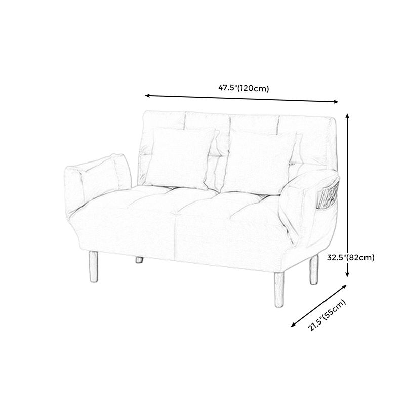 コンテンポラリーコンバーチブルソファカウチスクエアアームビスケットバックソファベッド