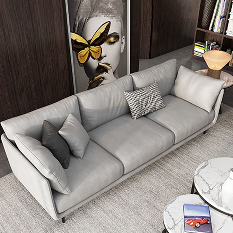 Living Room Square Arm Standard Sofa Light Gray Stain-Resistant Couch Clearhalo 'furn' 'furn_sofas' 'Furniture' 'furniture_sofas' 'Living Room Furniture' 'Sofa' 'sofas' 1200x1200_ec43faf7-02c5-41ed-9ea1-18a09cb22214