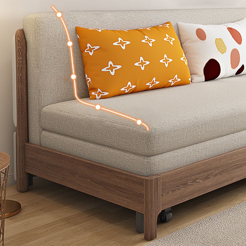 31 "de ancho Sofá de durmiente escandinavo Futón de madera Sofá para dormir plegable