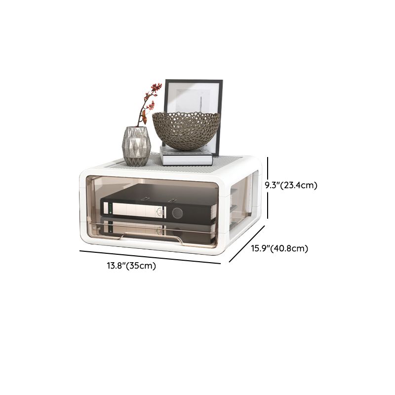 Mobile moderno di archiviazione verticale cassetti di plastica trasparente