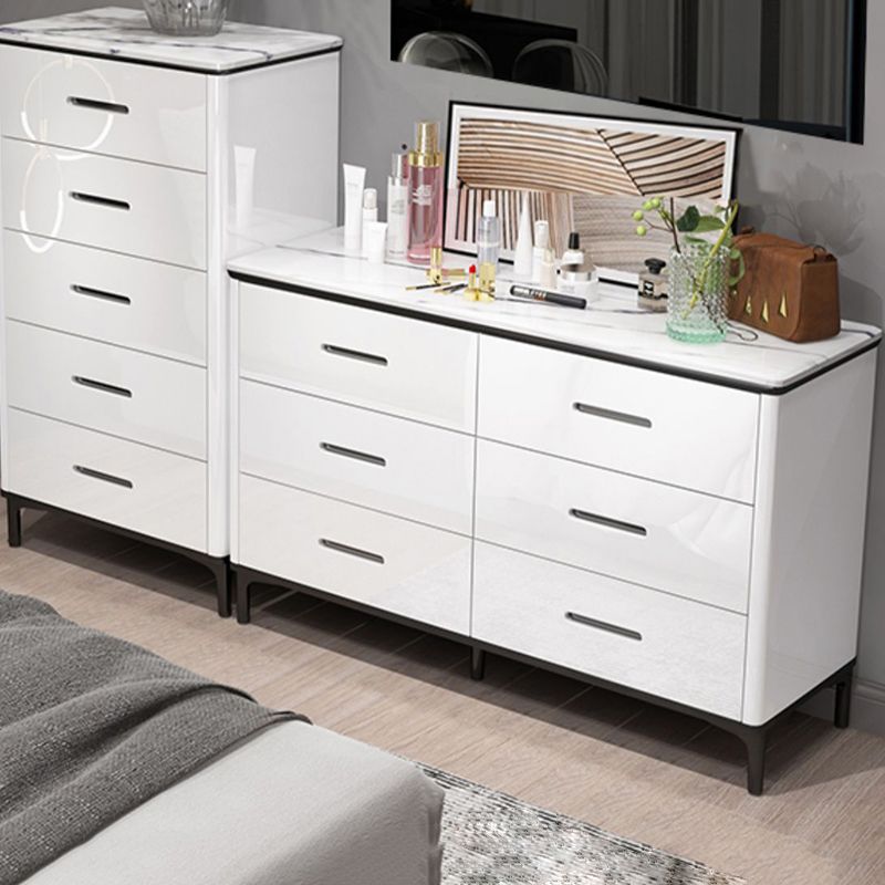 Contemporary Stone Chest Bedroom Storage Chest in White with Drawers Clearhalo 'Bedroom Furniture' 'Dressers & Chests' 'dressers_chests' 'furn' 'furn_dressers_chests' 'Furniture' 1200x1200_ec44b740-ed2e-4b0d-89e2-b146c5224b04