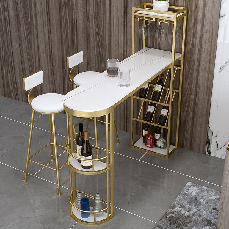 Contemporary Bar Wine Table Indoor Stone Counter Height Table with Storage Clearhalo 'Bar Furniture' 'Bar Tables' 'bar_tables' 'furn' 'furn_bar_tables' 'Furniture' 'furniture_bar_tables' 'Kitchen & Dining Furniture' 1200x1200_ec4536eb-adf3-44b6-a6c2-dd5c52183d05