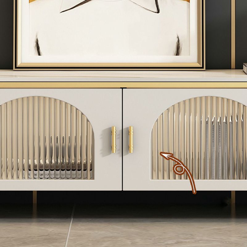 Stone Media Console TV Stand Modern TV Stand Console with Legs Clearhalo 'furn' 'furn_tv_stands_entertainment_centers' 'Furniture' 'Living Room Furniture' 'TV Stands & Entertainment Centers' 'TV Stands & Media Storage Furniture' 'tv_stands_entertainment_centers' 1200x1200_ec459493-fa38-4ec4-9a4b-84c6d6ba3154