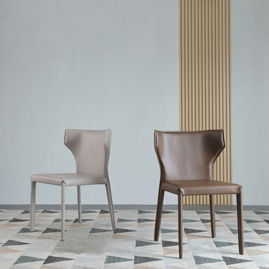 Modern Style Dining Chair Armless Dining Chair with Metal Legs for Kitchen