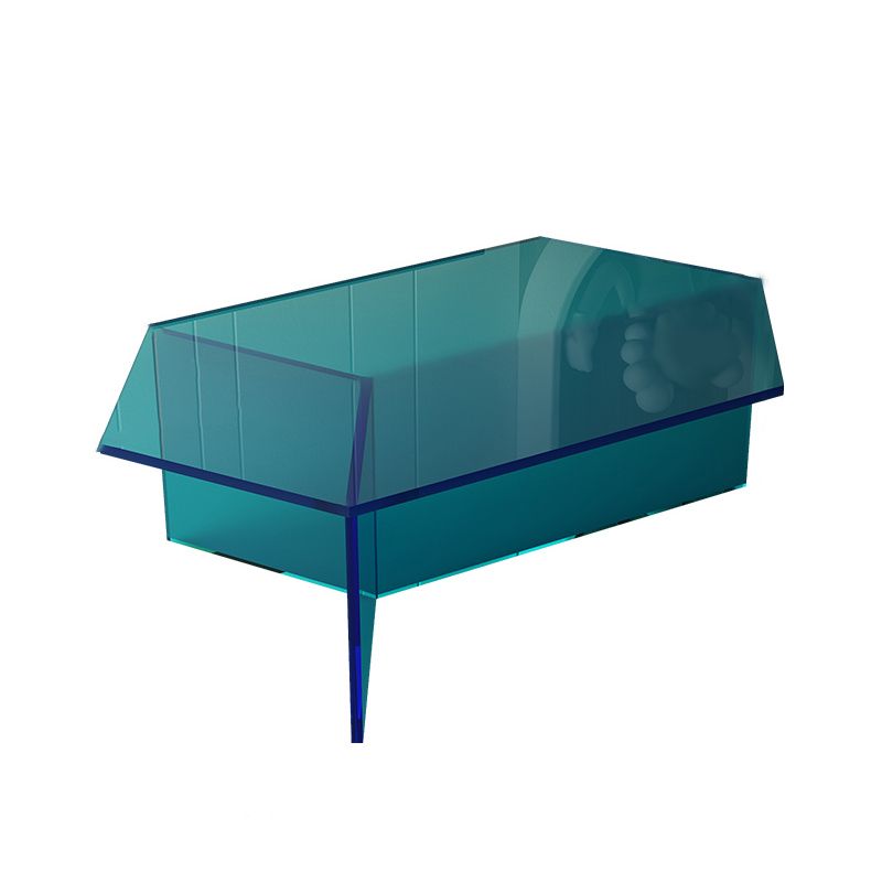 Mesa de centro transparente de acrílico, mesa de cóctel moderna para sala de estar