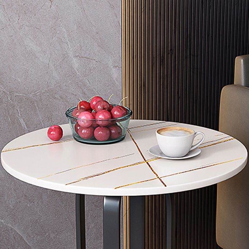 21.65-inch Tall Pedestal End Table Casual Round Stone Top Sofa Side Table Clearhalo 'Coffee & Accent Tables' 'End & Side Tables' 'end_side_table' 'end_side_tables' 'furn' 'furn_end_side_tables' 'Furniture' 'furniture_end_side_table' 'Living Room Furniture' 1200x1200_ec48093f-95fc-4b0c-805d-4b875f3db515