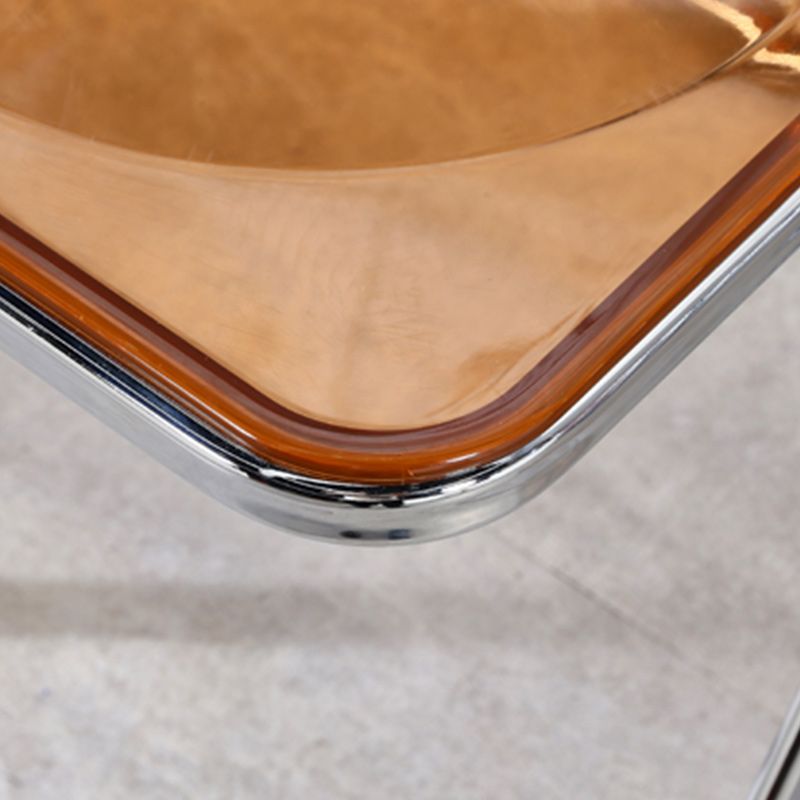 Sedia a polvere per interni acrilici contemporanei standard di colore solido con gambe