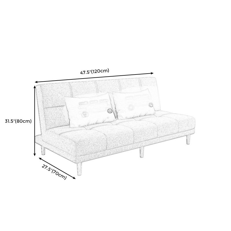 Armless Settee 27.55" W Modern Convertible Sleeper Sofa for Living Room Clearhalo 'furn' 'furn_sofas' 'Furniture' 'furniture_sofas' 'kitchen' 'kitchen_sofas' 'Living Room Furniture' 'Sofa' 'sofas' 1200x1200_ec4aa8bf-5a61-4c3a-b472-f63eaf71452e
