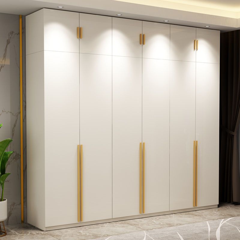Contemporary Wooden Wardrobe White Color Soft Close Door Wardrobe Closet with 1-Door
