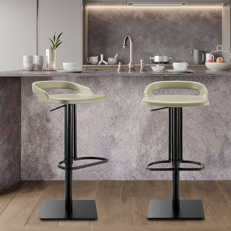Industrial Leather Bar Stool Backrest Adjustable Counter Stool for Bristol