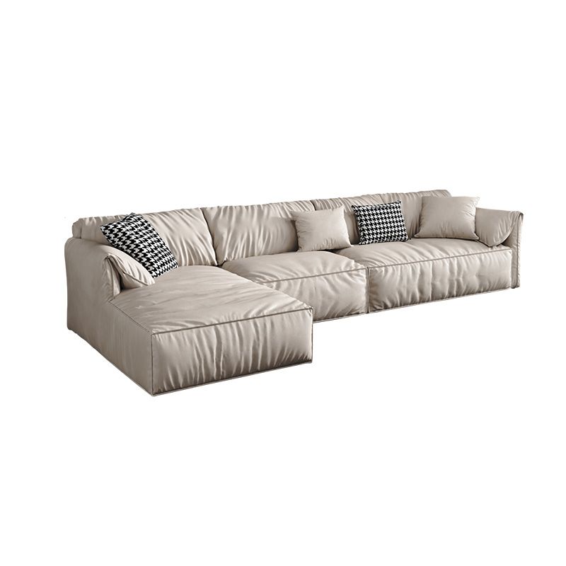Pillow Top Arm Sectionals 31.5"High Tight Back Sofa with Chaise,White Clearhalo 'furn' 'furn_sectionals' 'Furniture' 'furniture_sectionals' 'Living Room Furniture' 'Sectionals' 1200x1200_ec4bab5a-44f7-46f4-8fa2-fa33018172d0