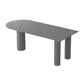 Free Form Dining Table Modern Sintered Stone Top Iron Base Table Clearhalo 'Dining Tables & Seating' 'Dining Tables' 'dining_table' 'furn' 'furn_dining_table' 'Furniture' 'Kitchen & Dining Furniture' 1200x1200_ec4c1418-d41b-4448-95dc-71bc334e2bf4