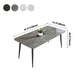 Modern Style Dining Table Rectangle Sintered Stone Dining Table with Black Frame Clearhalo ' dining_table' 'Dining Tables & Seating' 'Dining Tables' 'furn' 'furn_dining_table' 'Furniture' 'furniture_dining_table' 'Kitchen & Dining Furniture' 'kitchen&dining_furn' 'kitchen' 'kitchen_dining_table' 1200x1200_ec4cdf02-6cbf-4a9d-8d9c-e6a83bea3405