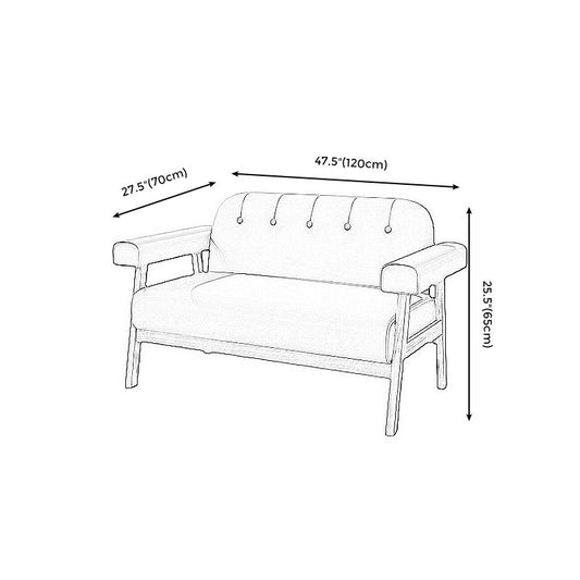 Modern Loose Sofa Back with Pillow Top Arm or Square Arm Sofa for Restaurant Clearhalo 'furn' 'furn_sofas' 'Furniture' 'furniture_sofas' 'kitchen' 'kitchen_sofas' 'Living Room Furniture' 'Sofa' 'sofas' 1200x1200_ec4d7cd3-0e2f-4710-8818-35af799d9c60