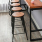 Juego de mesa de bar contemporáneo, mesa de mostrador rectangular de madera maciza de 1/6/11 piezas