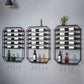 Iron Wall Mounted Wine Bottle & Glass Rack Modern Wine Holder Rack
