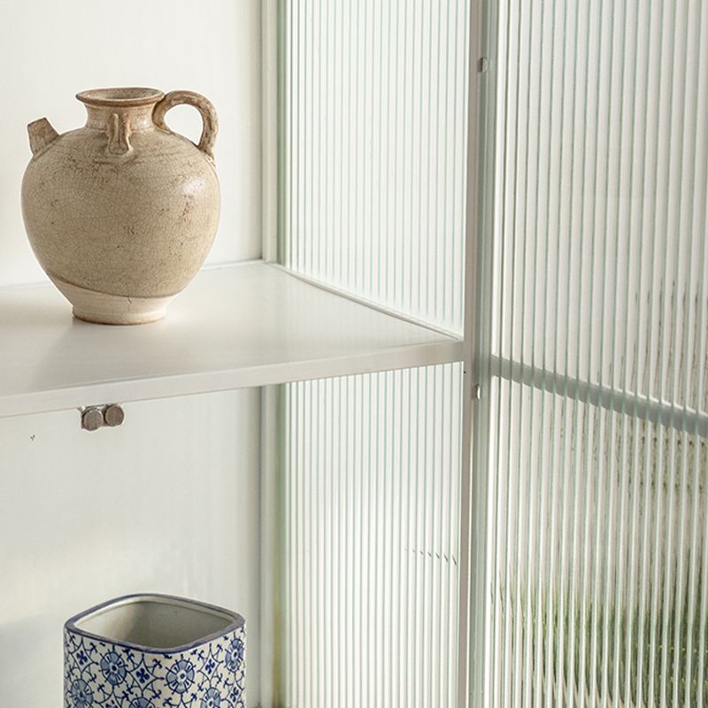 Puerto de vidrio de mesa de buffet de metal de estilo moderno para sala de estar